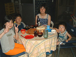 外での夕飯